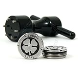 19th Hole Custom Shop 2 of 10g Deluxe Tour Style Weights for Scotty Cameron Putters + Wrench, Lucky Clover, Black (Black)