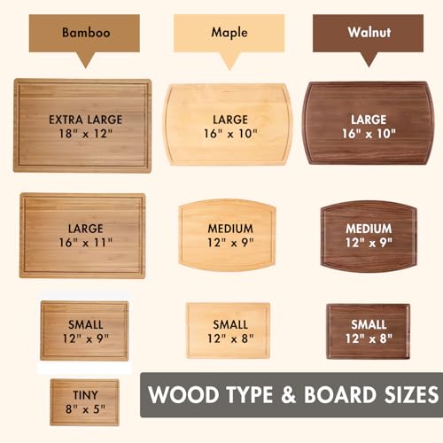 Tabla de cortar rectangular personalizada marrón de bambú miniatura 6