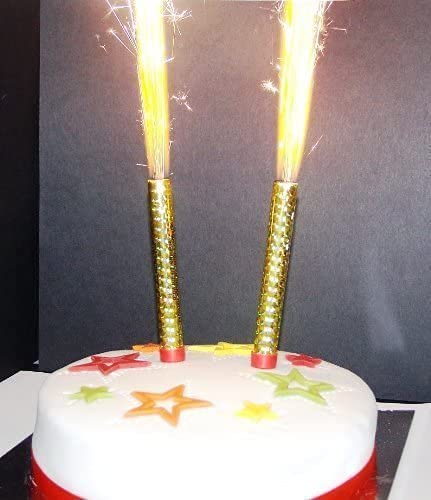 Finchley 1 x Gold Ice Sparkling Fountain Candles (Packs of 2) 2 Total