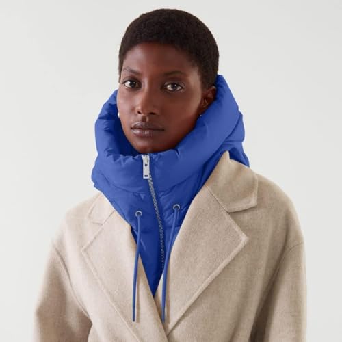 Chaleco acolchado unisex con capucha desmontable y cuello alto para invierno 2