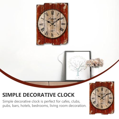 Horloge murale en bois silencieuse idéale pour décorer le bureau - 5