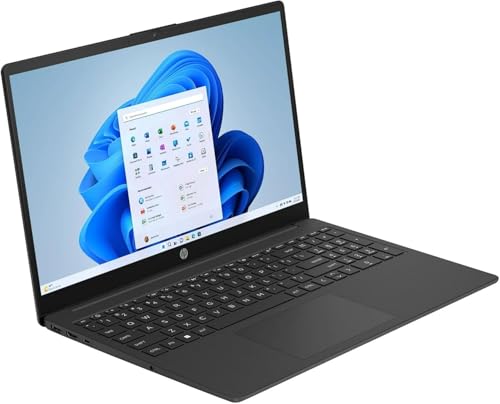 Image of HP 15.6 Inch Laptop with 1-Year Free Microsoft Office 365 | Intel Pentium N200, 4-Core CPU | 8GB RAM, 128GB SSD | Intel UHD Graphics | Full-Size Keyboard | Windows 11, Jet Black