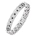 Jeroot Magnetarmband,Damen Gesundheit Magnetarmband Magnetische Armbänder für Arthritis Verschluss Armband Magnet Gesundheit Magnetarmband Edelstahl Hämatit Magnetarmband Energetix (Silver)