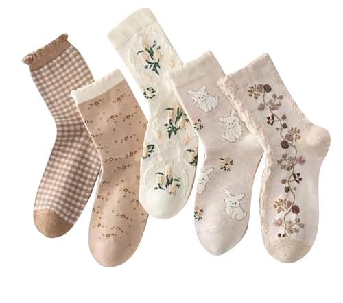 Image of YYaaloa Women Above Ankle Crew Socks Soft Cotton Casual Calf Workout Socks