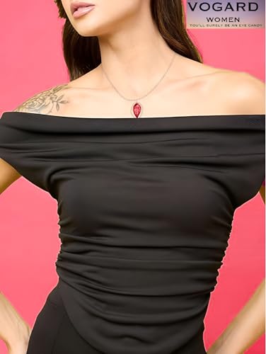 Image of VOGARD Women Stretchable Sleeveless Regular Fit Crop Top | Women Top (526-576)