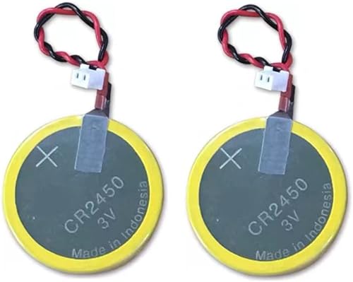 DDYAN 2X New CR2450 3V Battery with 1.25-2pin Plug for AFPX-Batt, FP-X Series Programming PLC Battery