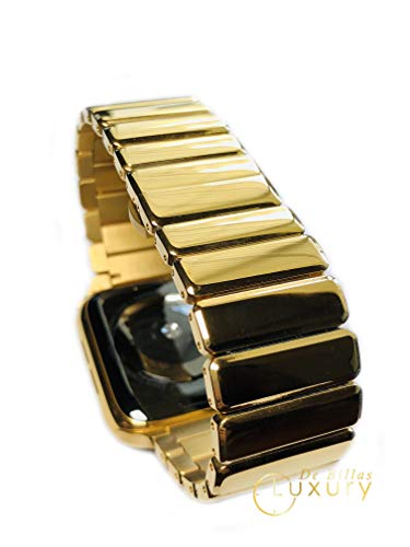 De Billas Lux Custom 24K Gold Plated 44MM iWatch Series 4 with Diamond Polished Gold Plated Link Band LTE+Cellular (US… - Image 4
