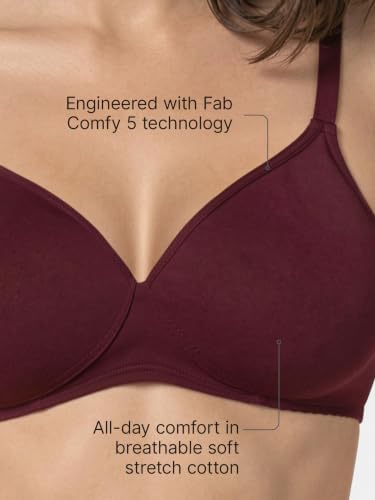Image of Enamor Women Cotton Padded Non Wired Bra