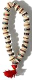 Hand-Mala aus Horn mit Steinen besetzt hell 8 mm