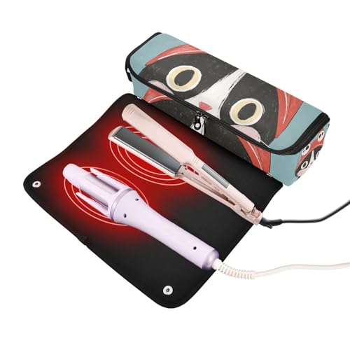 Bolsa para herramientas de pelo con tapete resistente al calor miniatura 2