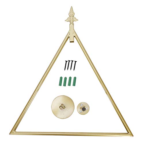 ANKROYU Toallero de Pared Estilo Nórdico Innovador Toallero Triangular Decoración para Baño Hierro Dorado 33.5x37.5cm