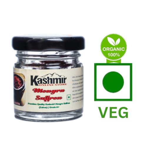 Image of Kashmir Online Store Original Saffron - Natural & Pure Finest Grade Kashmiri Kesar For Pregnant Women, Cooking, Face & Skin. (3Gm)