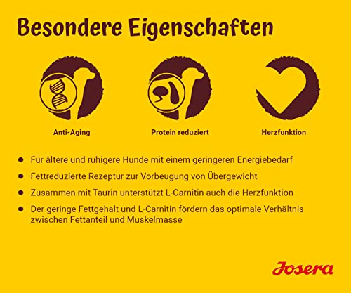 JOSERA Balance (1 x 15 kg) | Senior | Premium Trockenfutter für ausgewachsene ältere Hunde | Geflügel & Reis | fett- und eiweißreduziert speziell für Senioren | weizenfrei | Hundefutter | 1er Pack