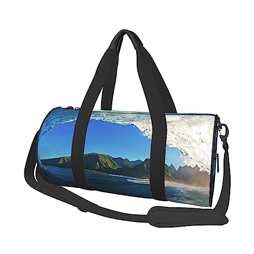 Sac de sport Ocean Green Wave ultra léger et polyvalent pour week-end