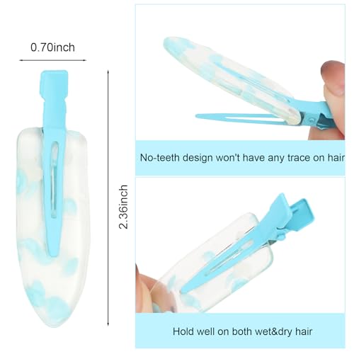 AMCAMI 12PCS Pinzas para el Cabello Sin Arrugas, Coloridas, que No se Doblan para Estilismo, Maquillaje y Regalos, Accesorios para Mujeres miniatura 2