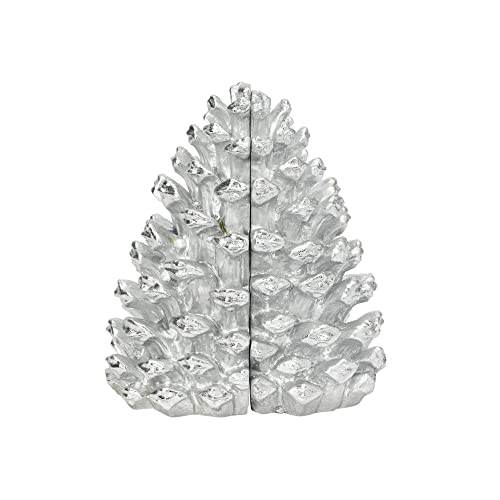 Creative Co-op Bookends, Resin, Silver Finish - Image 3