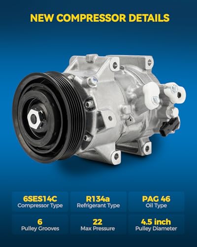 Image of PHILTOP 178312 NEW AC Compressor Compatible with Hyundai Sonata 2015-2017 2.4L, Sonata 2015-2017 2.0T, Air Conditioning Compressor with Clutch
