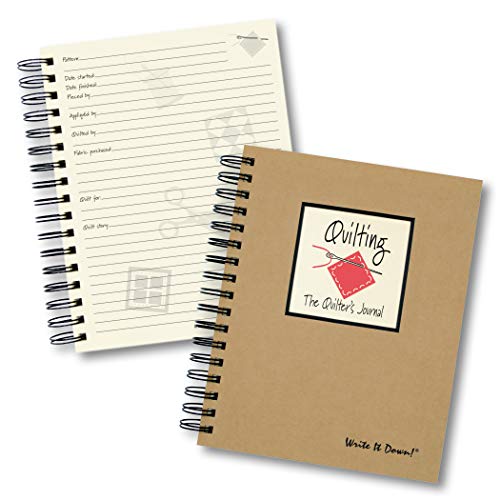 Journals Unlimited "Write it Down!" Series Guided Journal, Quilting, The Quilter's Journal, with a Kraft Hard Cover, Made of Recycled Materials, 7.5"x 9" - Thumbnail 6