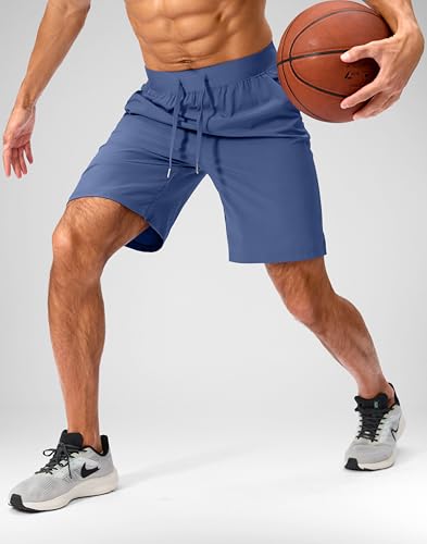 Image of Soothfeel Men's Running Shorts with Zipper Pockets 9 inch / 7 inch / 5 inch Quick Dry Eight Basketball Gym Workout Athletic Shorts