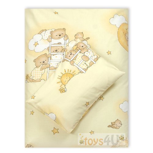 Set Ropa Cama Bebé Algodón 4 Piezas Cubertor Almohada D16 Cover