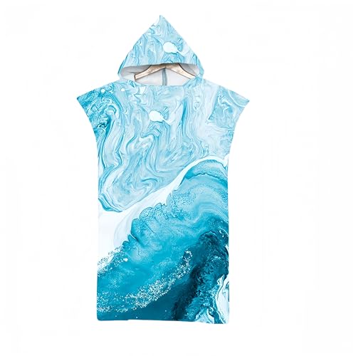 Proumhang Changement Peignoir de Bain Changing Towel, Serviette de Poncho de Surf avec Capuche Serviette de Bain à Capuche Adulte Serviette de Plage Adulte imprimé Taille Unique-Mode 2