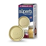 Superb Sealing Solutions Canning Lids - Mason Jar Regular Mouth Lid Toppers Fit Ball and Kerr Jars, 2.75 inch Food Grade with Thick Seals, USA Made, 60 Count, Gold