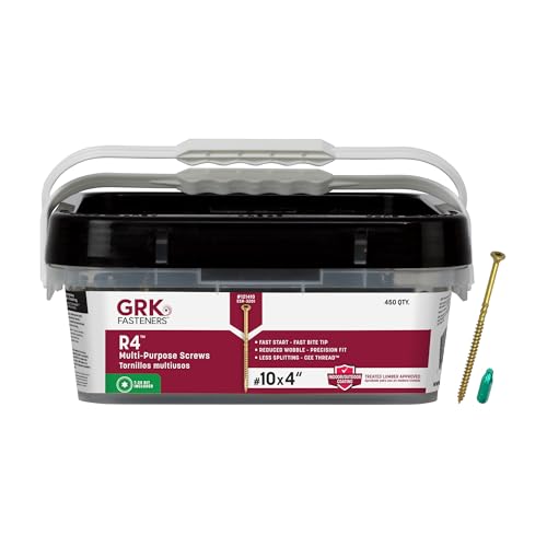 Vis de terrasse T-25 acier GRK R4 évite le fendage du bois et l'usure des embouts 4 cm