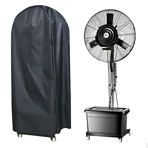 BOSKING Industrial Spray Fan Cover 600D Heavy Duty Outdoor Fan Dust Cover Waterproof Dustproof Pedestal Stand Fan Cover for Outdoor & Indoor - Full Protection (30"L x 12.5"W x 63"H)