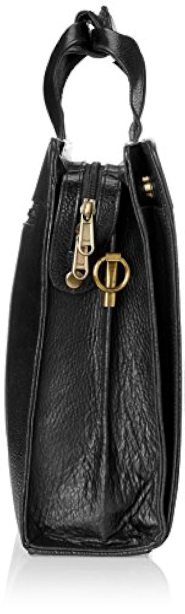 Genuine Leather Black Sleek Aristocrat Messenger Bag for Men