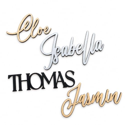 (10 PCS) Customized Wooden Name Tags for Place...