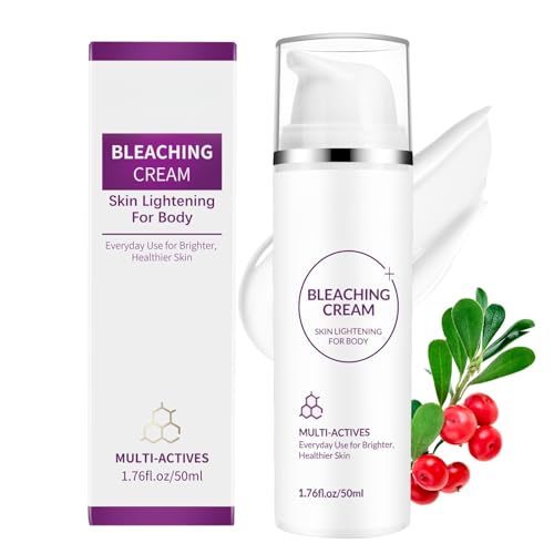 Skin Bleaching Cream, Skin Lightening Cream, Dark Spot Remover for Body, Elbows, Knees & Intimate Areas, Moisturizing Formula with Vitamin C, Lightweight & Fast Absorbing, 1.76 fl oz
