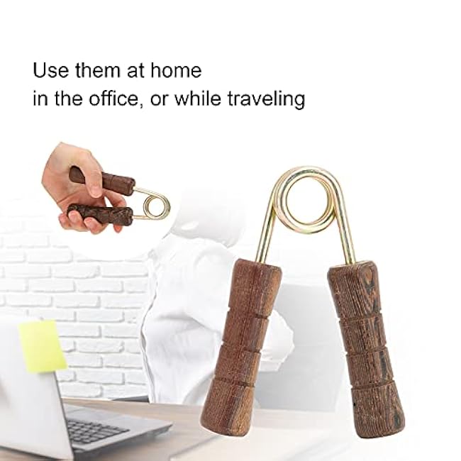Hand Grip Strengthener Wood Grip Strength Trainer Wrist Forearm Hand Exerciser Home Gym