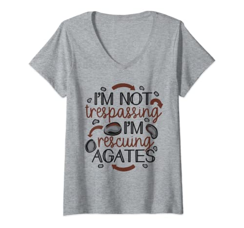 Mujer Humor Lapidario Geología Rock Collecting, Geólogo Geógrafo Camiseta Cuello V