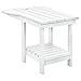 Recycled Plastic Tete A Tete Table, White, 18" L x 14" W x 21" H