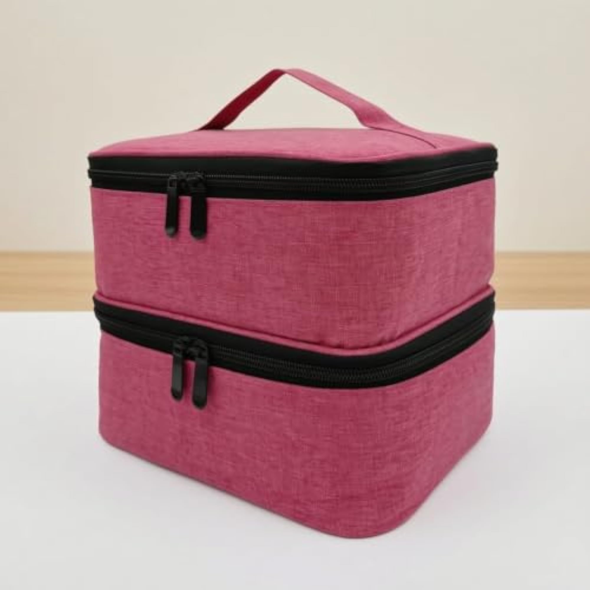 Double-Layer Nail Polish Organizer with Manicure Tools
