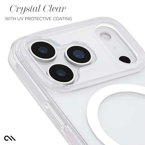 Image of Case-Mate iPhone 17 Pro Case - Tough Clear | Compatible with MagSafe - Rugged Phone Cover with 12ft Drop Protection - Premium Magnetic Phone Cover for iPhone 17 Pro