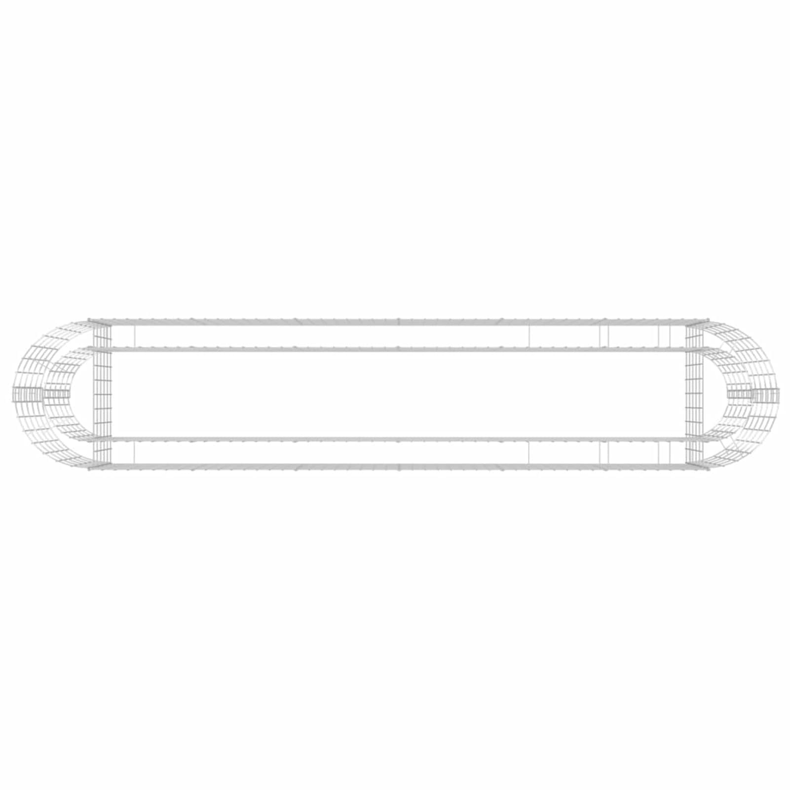 Chusui Arriate de gaviones, Macetas para Flores Y Plantas, Jardineria Maceteros, Huerto Urbano Terraza, Mesa De Cultivo, Mesa Cultivo, de Hierro galvanizado 260x50x50 cm