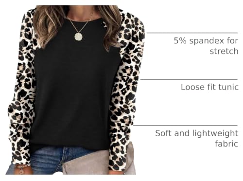 Image of SAMPEEL Sweatshirt for Women Long Sleeve Shirts Crewneck Sweaters Fall Fashion Outfits 2025 Trendy Tunic Tops Plus Size