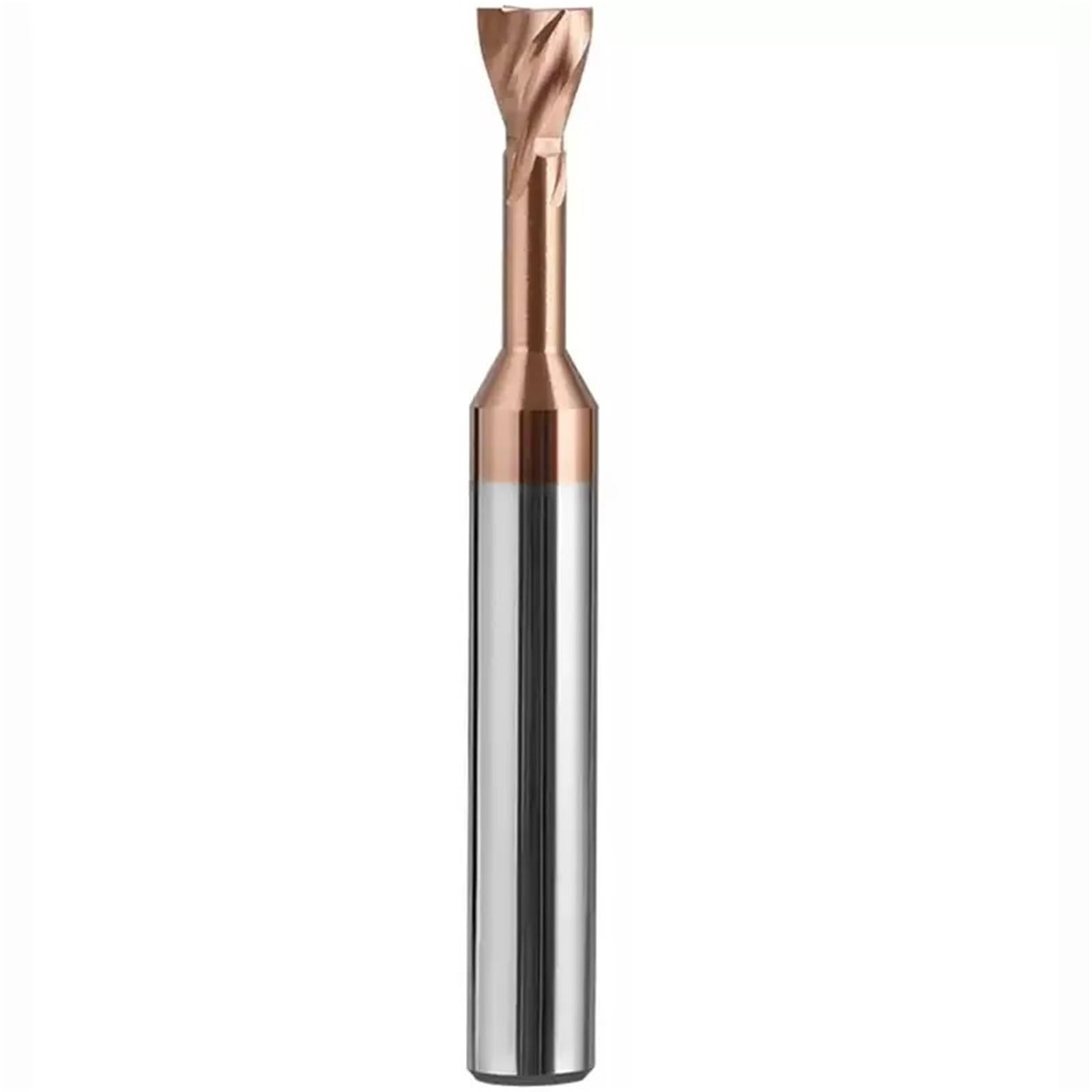 Frez z węglików spiekanych na jaskółczy ogon - 30/45/60 stopni z rowkiem T do obróbki metalu - średnica 2-12 mm (1 szt.)(D12x30xD12x60Lx4F Steel)