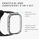 kwmobile Ersatzarmband mit Eckenschutz Hülle kompatibel mit Xiaomi kwmobile Armband - Kantenschutz-Schutzhülle und Ersatzband aus Silikon und Kunststoff - Schwarz