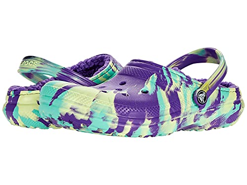 Image of crocs Womens Kids' Classic Lined Clog | Warm and Fuzzy Slippers for Kids Clog