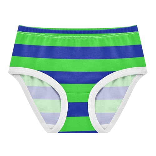 Green Blue Stripe Toddler Girls's Underwear 2T