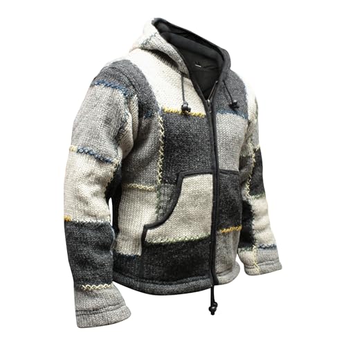Veste à capuche en laine pour festival Shopoholic Fashion supercosy et colorée