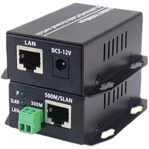 ZXHZAQ Ethernet Over Twisted Pair Converter -Ethernet Extender Over Twisted Line Phone Wire Line, RJ45 LAN Network Booster Cover