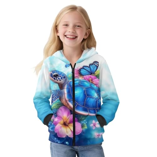 Zip Up Hoodie Girls Boys 6-16Y Y2K Athletic Jackets Lightweight Hooded Sweatshirt Kids Fall Clothes4