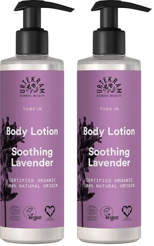 Image of Urtekram Body Lotion - All skin types - Soothing Lavender - 245 ml, Vegan, Organic, Natural Origin, (Pack of 2)