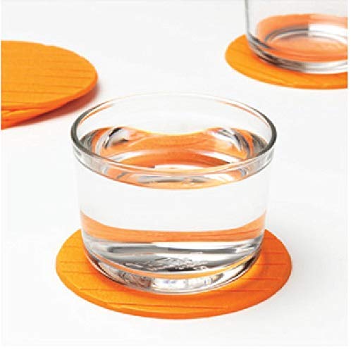 Image of VD-Star Koster Round Coaster Set of 6 Useful Round Shape Plain Silicone Cup Mat Coaster Drinking Tea Coffee Mug Wine Mat for Home Office Dining Table Round Coaster (Random Color 6 Pcs Set)
