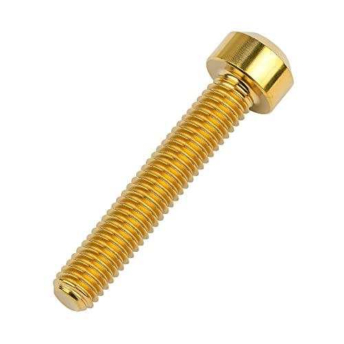 Image of Titanium Torx Square Head M6 x 10 15 20 25 30 35 40 45 50 60 65 70 80mm Screw Pack of 5 (Gold, M6x35mm)
