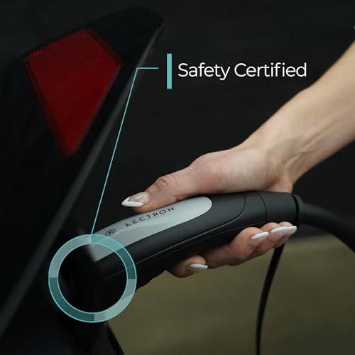 Image of Lectron Level 2 Tesla Charger (WiFi Version) - 240V, 40 Amp, NEMA 14-50 Plug, 16 ft Extension Cord - Portable Electric Car Charger for Tesla - Compatible with All Tesla Models 3 /Y /S /X