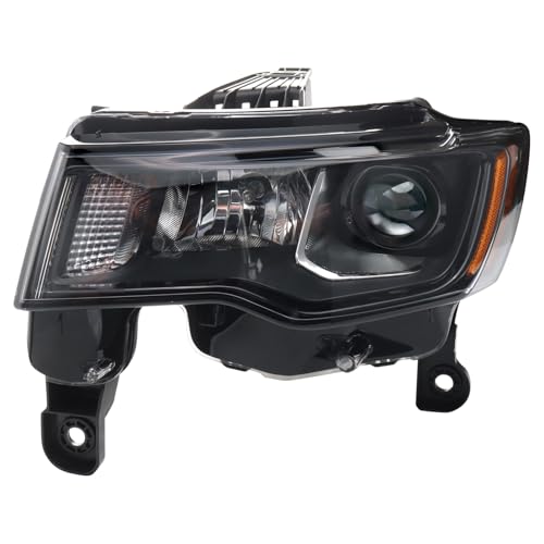 Image of TRQ Driver Side Headlight Assembly Compatible with 2017-2022 Jeep Grand Cherokee 2022 Grand Cherokee WK CH2502309